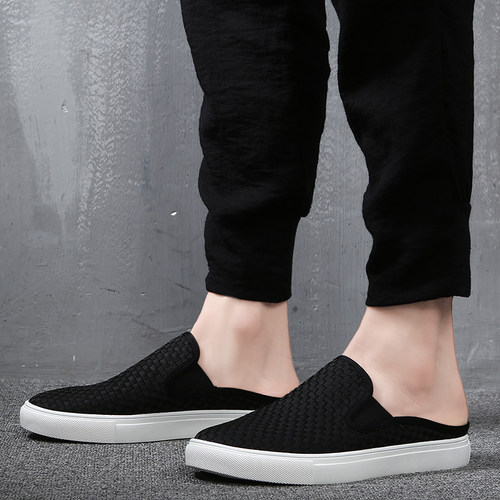 拖鞋男夏b季包头凉拖鞋男软底防滑凉鞋室外懒人时尚外穿半拖鞋男