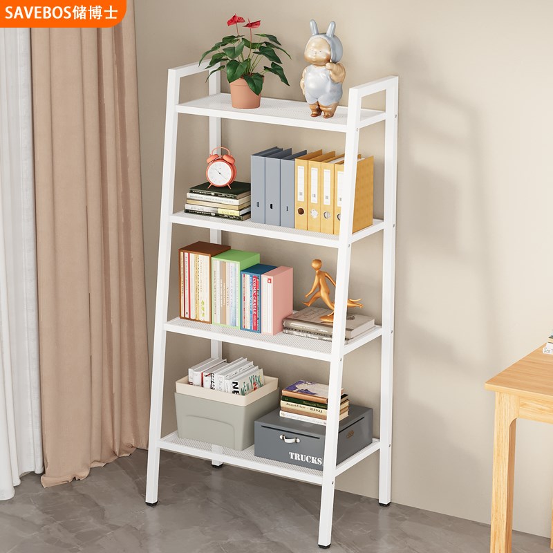 梯形置物架客厅书架落地多层收纳架家用卧室储物铁艺花架展示架子