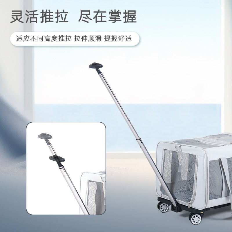 超大型宠物拉杆箱猫包外出便携狗狗拖车双猫外出包拉杆猫咪外出箱