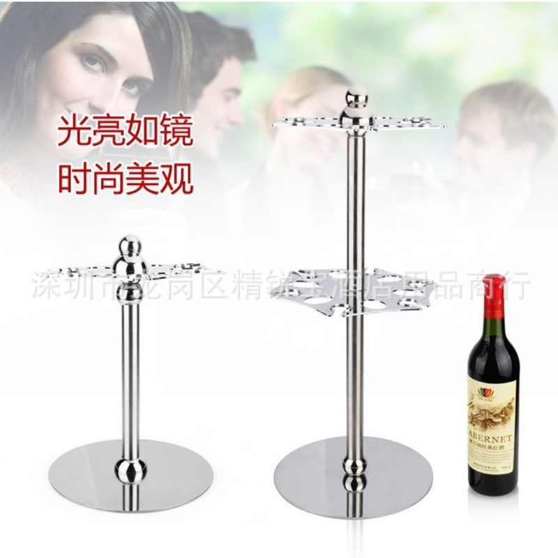 时尚不锈钢红酒杯架高脚红酒杯倒挂架单双层红酒杯沥水架