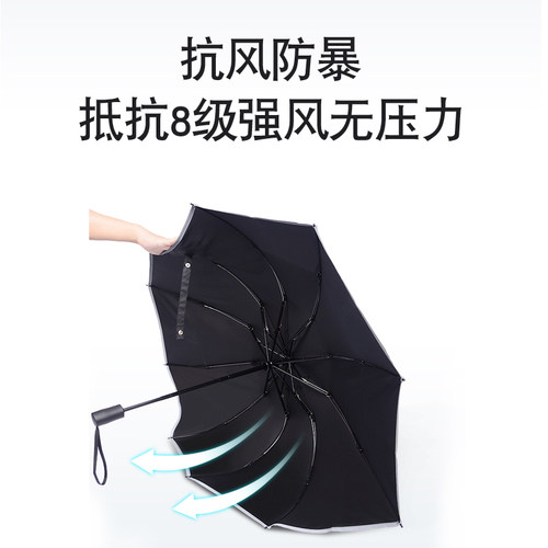 12骨全自动雨伞男大号加固双人折叠学生晴雨两用太阳伞抗风伞定制