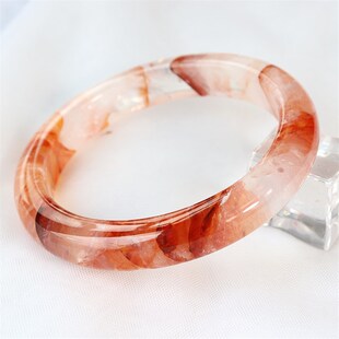 天然红黄胶花手镯焦花镯异w象锦鲤色鸩羽水晶一物1图51-62