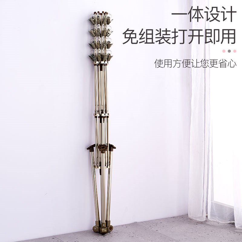 免安装婴儿晾衣架宝宝落地折叠晒尿布架多功能新生儿晾衣架