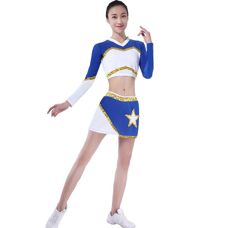 健美操服女套装校园拉拉队比赛体操表演服大学生啦啦队比赛服定制