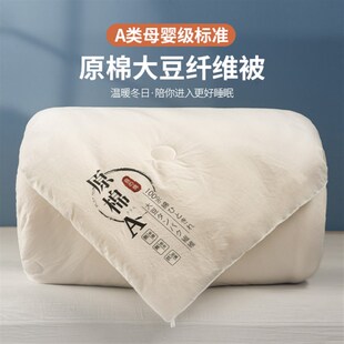 A类母婴级原棉h大豆被加厚保暖纯棉双人全棉冬被春秋被棉被子被芯