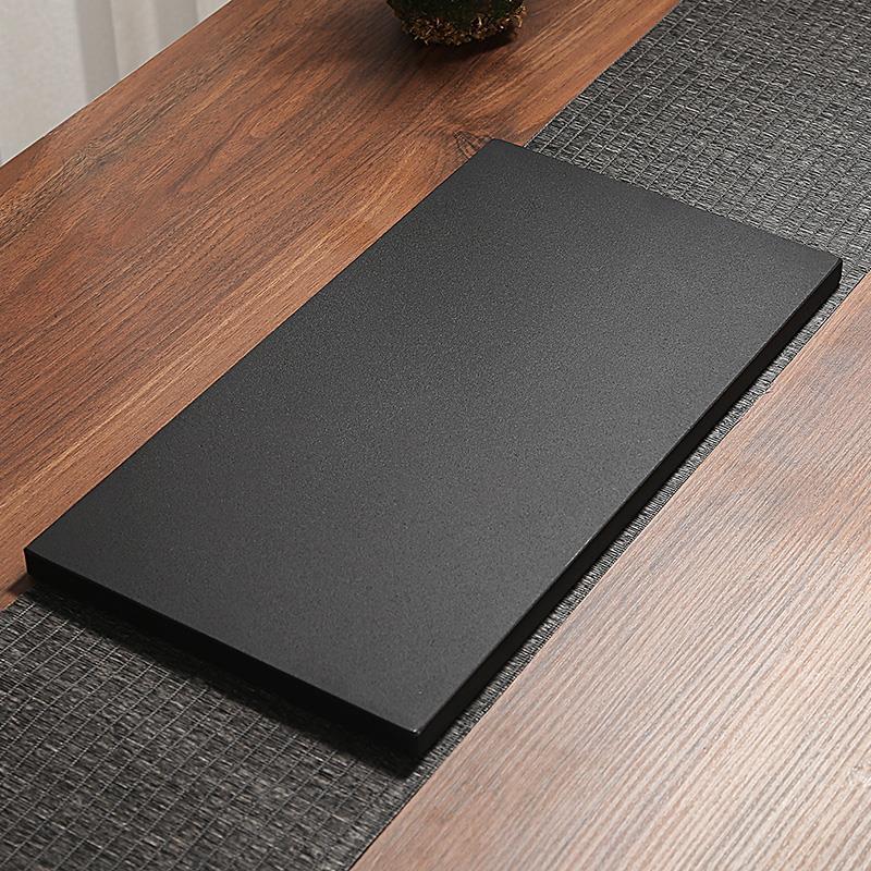 茶桌茶盘a烧水电磁炉泡茶壶空位20*37乌金石嵌入式覆盖板定制尺寸