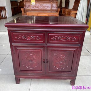 红木供桌80CM边柜台配柜菠萝格神财神供桌加长O柜1.38米小柜厂家