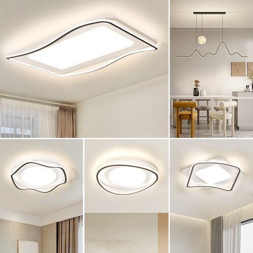 中山灯具简约现代大气 极简客厅主灯2024新款吸顶灯 组Y合全屋套