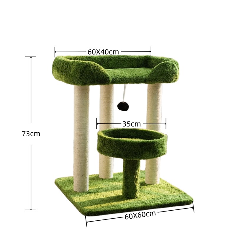 肥猫布偶缅因猫窝猫树猫爬架一体剑麻替换垫子猫玩具攀爬猫架大床
