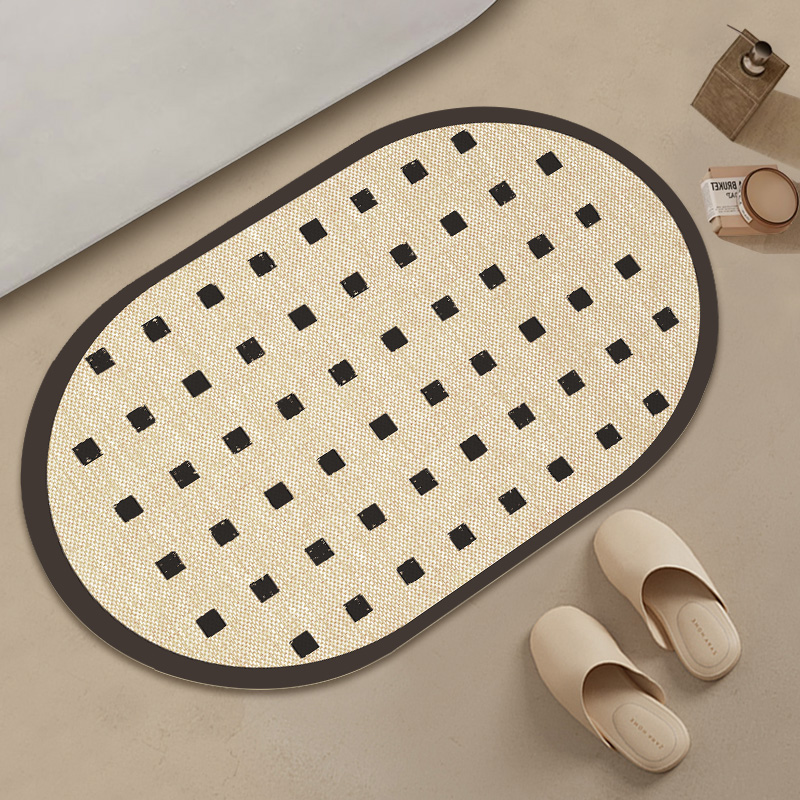 科技垫侘寂风浴室吸水速干地垫软垫子卫生间淋浴房门Z口防滑脚垫