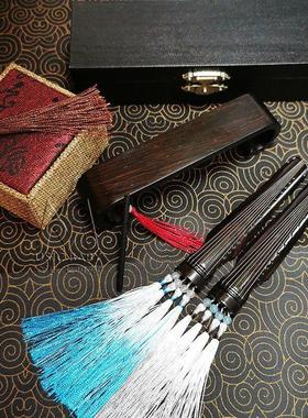 迷你古琴模型摆件檀木手工木蓝忘机陈情令琴笛挂件竹笛箫中国传统