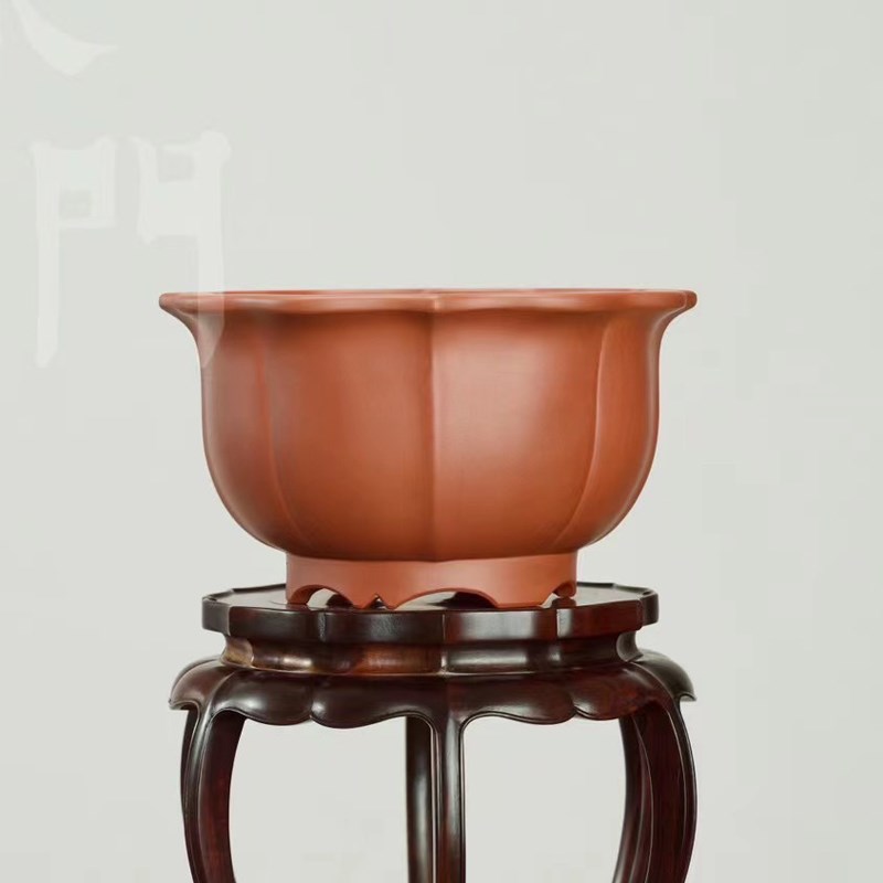 轻奢 东门玲珑菱花盆 名t家紫砂兰花盆盆景盆多肉盆老鸦柿盆春兰