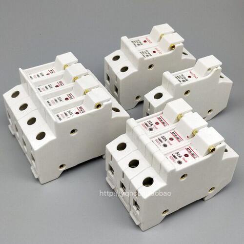 熔断器底座保险丝座RT18-63X导轨式带灯2P 63A低压插入式