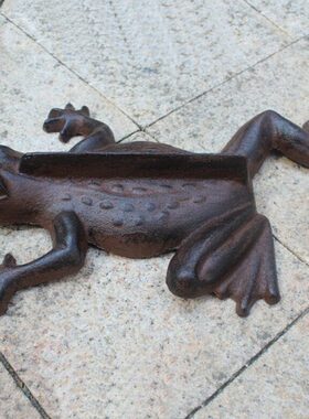 欧式复古铸铁青蛙别墅花园庭院庭院鞋刮鞋底泥土刮居家居饰品摆件