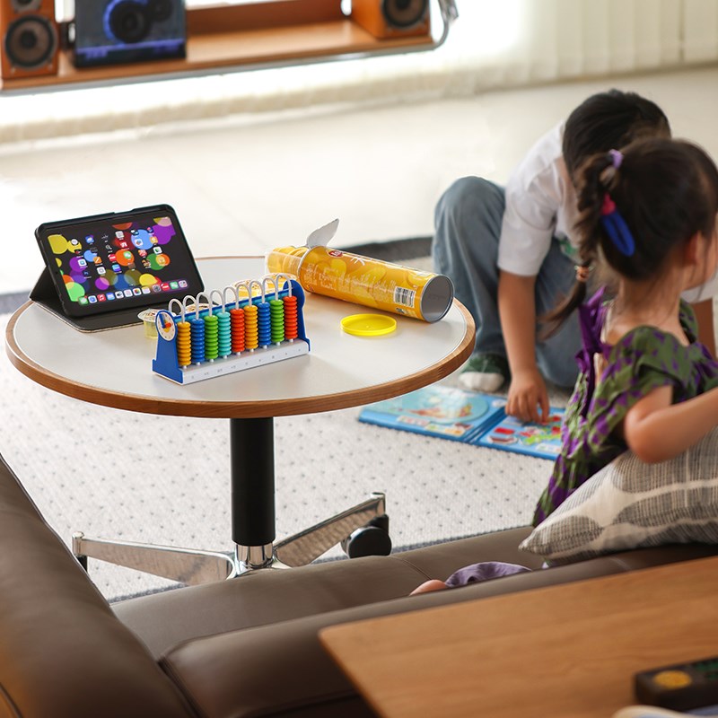 浮生记/实木可移动升降圆桌茶几沙发边几休闲阳台W小圆桌客厅家用