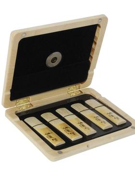 萨VHO萨克斯单簧管哨片盒5装带湿计中音高音个次中音克斯哨片度夹