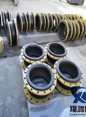 胶可曲挠橡软接头国PN42216软连标接胀减震膨节镀锌法兰避震喉DN100