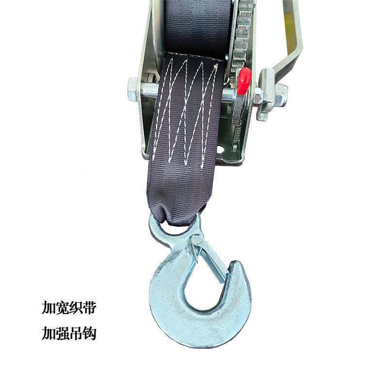 宣安科镀全自锁绞盘手摇提升1200磅250MAGA-1020磅小型吊机锌款手