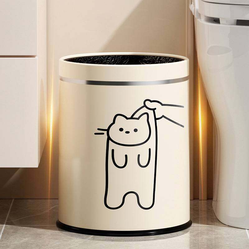 可爱猫咪垃圾桶双桶家用新款客厅卧室高颜值儿童房卡通个性