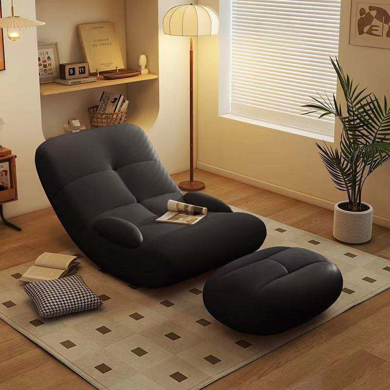 懒人沙发阳台客厅卧室休闲家用单人摇摇椅可睡可躺设计师月牙躺椅