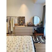 款 轻奢化WOO木梳妆台斗柜一体带衣帽架卧室新简约现代实床尾妆台