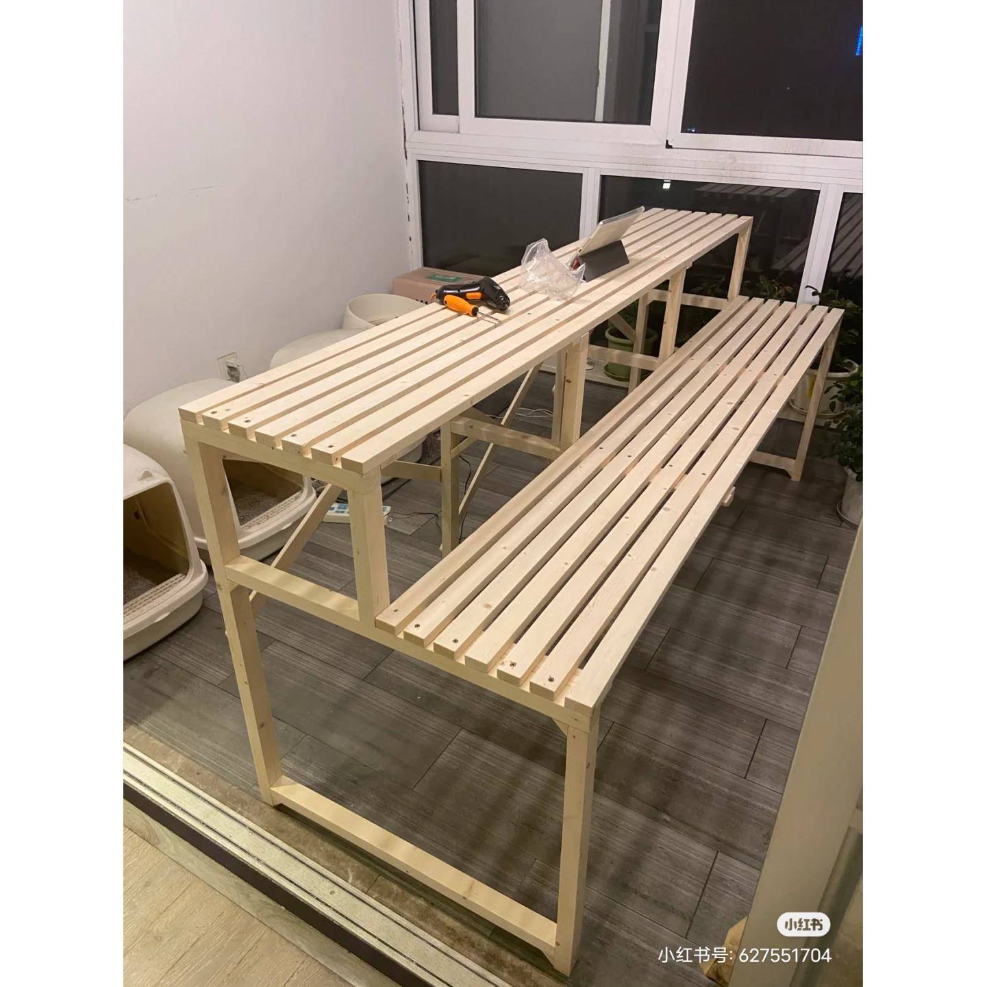 DX7LYCT定制花猫咪架阳台实木多层置内物架架落地式室阶梯式花架