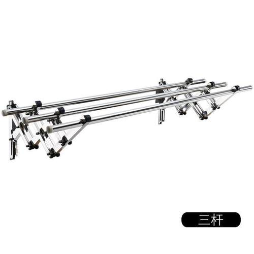 伸晾衣杆衣架阳台衣窗外推拉折叠室外不锈钢晒缩架晒凉445外墙壁