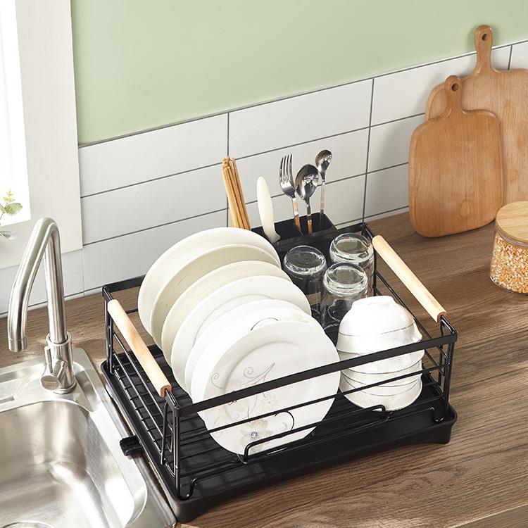 厂家直销槽厨房钢木沥结合不锈钢水碗碟架XZ-20007水碗架餐具沥水