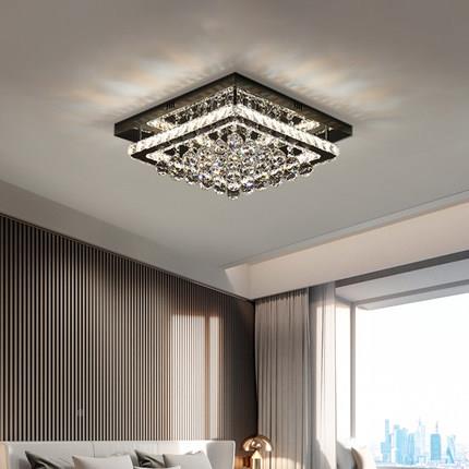 家晶灯客厅长方形灯具简约038现代吸顶遥灯控厂变色卧室水餐厅灯