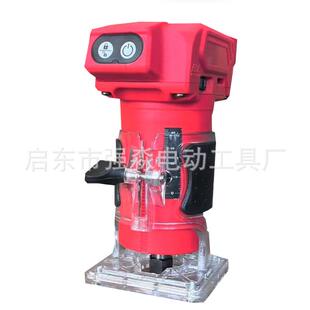 跨境亚热马逊款锂修边电充电式234开槽机机木工修边机木工板开孔