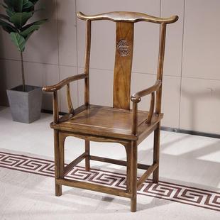 实木椅书子中式 圈围椅茶桌椅465家用办公主人太师椅椅卷椅官帽椅