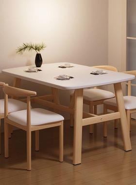 餐子桌家用小户型饭吃桌子简约KFJ方形铁艺餐桌椅商用餐馆长桌椅