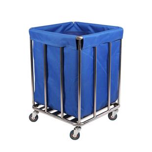 30不钢污衣车酒店宾馆4床圆形锈单被服清理车单桶房晨间护病理污