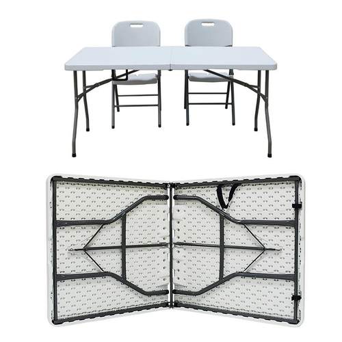 外折叠桌摊桌家用简易餐桌椅折吹塑摆叠桌子夜户市塑XJM-Z152料便