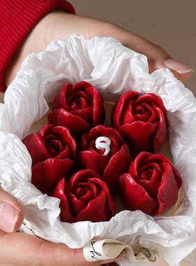 《以花之名》郁金香花朵香薰蜡烛伴手送女生生日礼物香氛装饰摆件