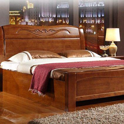 南宁高箱床柳州北海南宁包安装橡木全实木床1.8米中式双人床南宁,住宅家具,实木床,淘宝优惠券,粉丝福利购,淘宝优惠卷