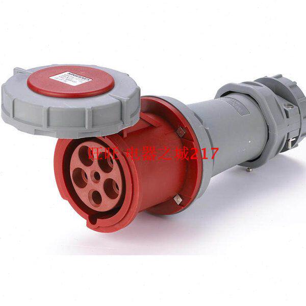 防水工业插头插座63a 5芯航空插头室外防尘连接器防漏电检测插头