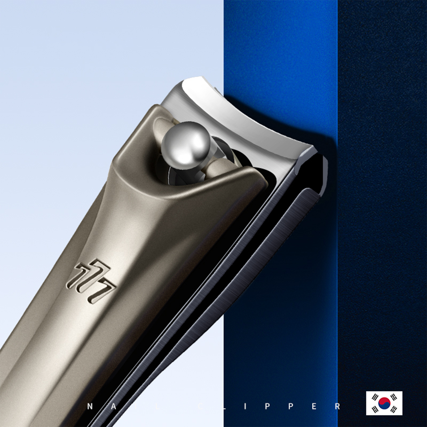 韩国777正品中号弧口剪指甲刀原装进口家用便携男女不锈钢指甲钳