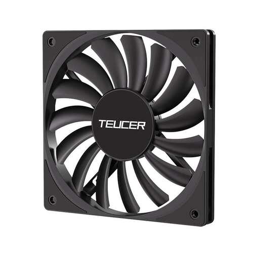 TEUCER 12012薄扇台式电脑机箱风扇黑色15mm厚温控静音CPU散热器