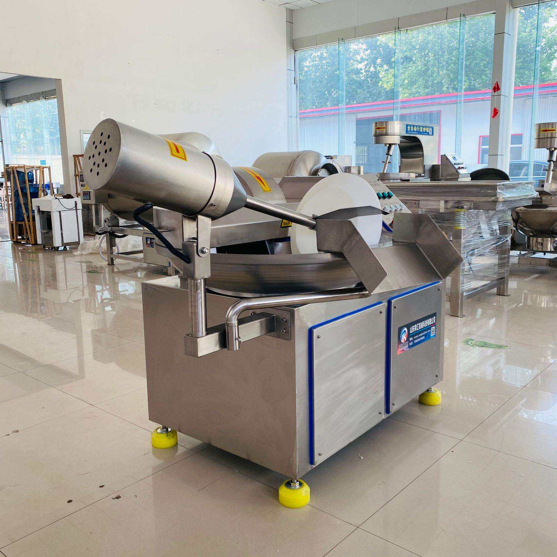 现货速冻丸子斩拌机 鱼豆腐素菜牛肉斩拌机器 食品斩拌加工设备