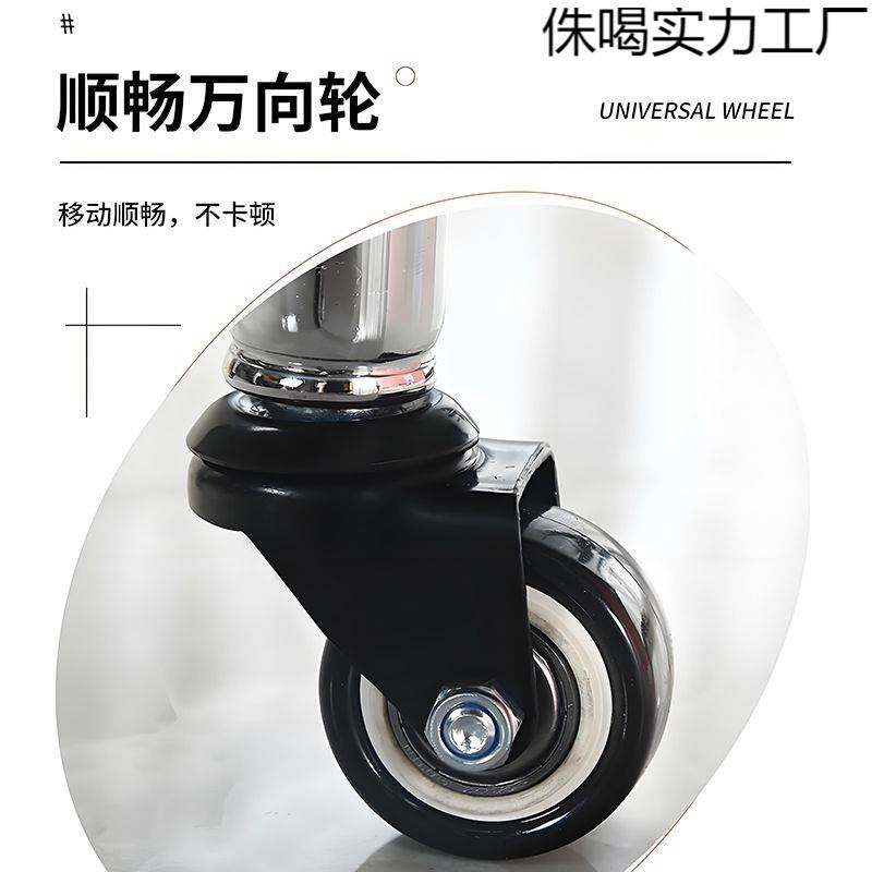 万向轮小凳子加厚耐用铁架矮凳家用圆凳旋转儿童学步带娃滑轮静音