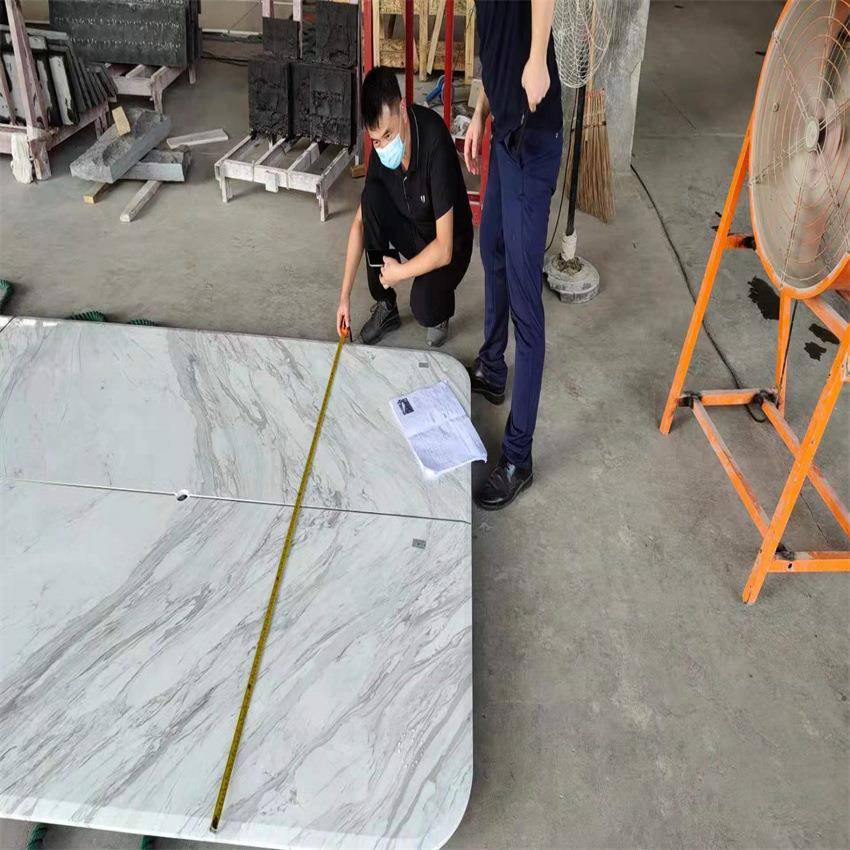 云大理公石台爵士白材天然186大石理石台面办台浮面餐台