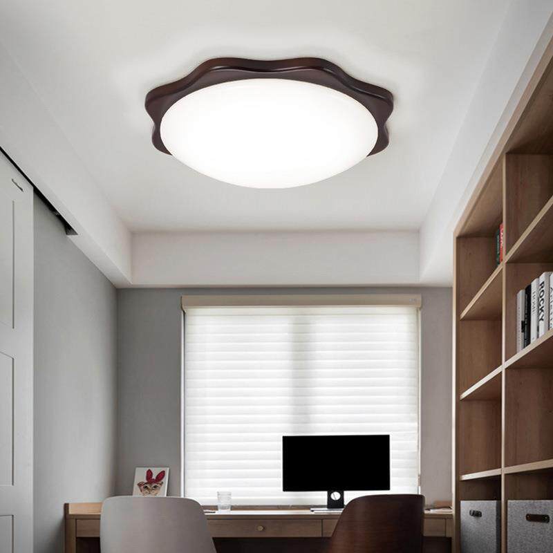 实木中式吸顶灯卧室灯le新231d圆形厅过道走廊门仿玄关灯具古风灯