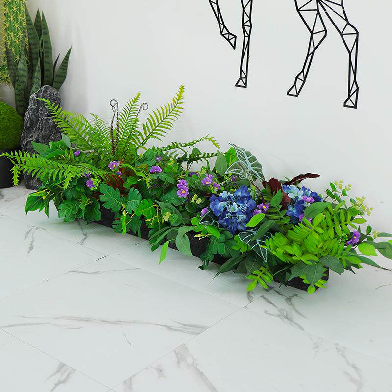 花仿真花外假花摆设户真绿箱植花槽仿生波斯蕨餐厅隔断景D款波斯
