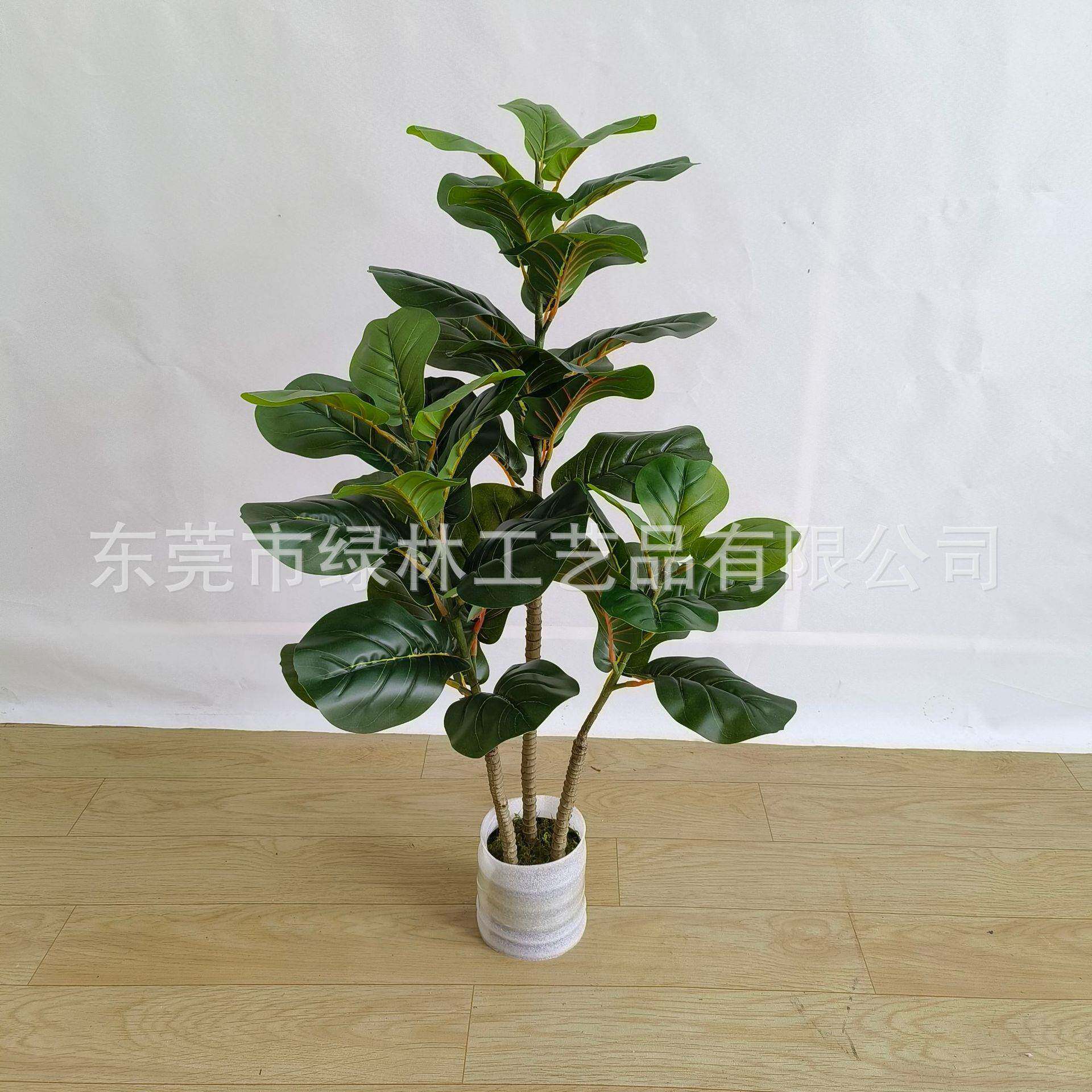 仿真白lv88744边琴叶榕仿真绿植室内外件家装居饰办摆公室摆件