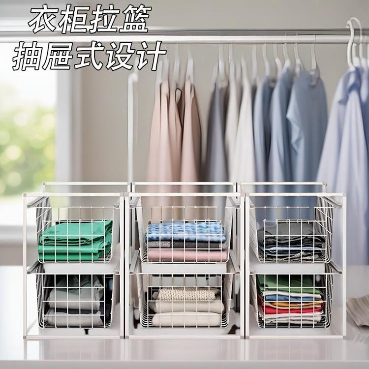 衣拉篮衣帽间屉式柜置物架橱柜抽多层收纳筐收抽拉尤纳赛尔储纳物