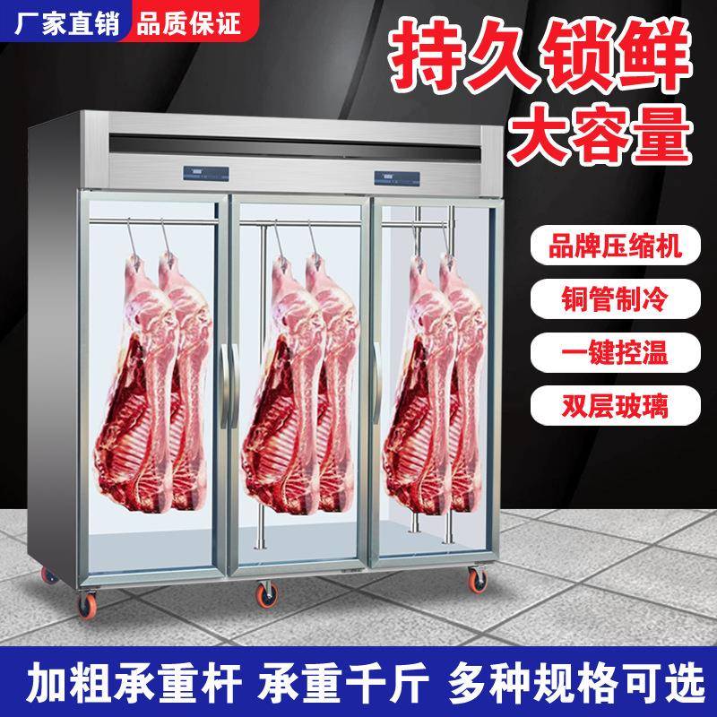 挂鲜肉三柜商立式用牛羊肉冷藏展示柜单双门鲜肉排酸冰208柜保柜