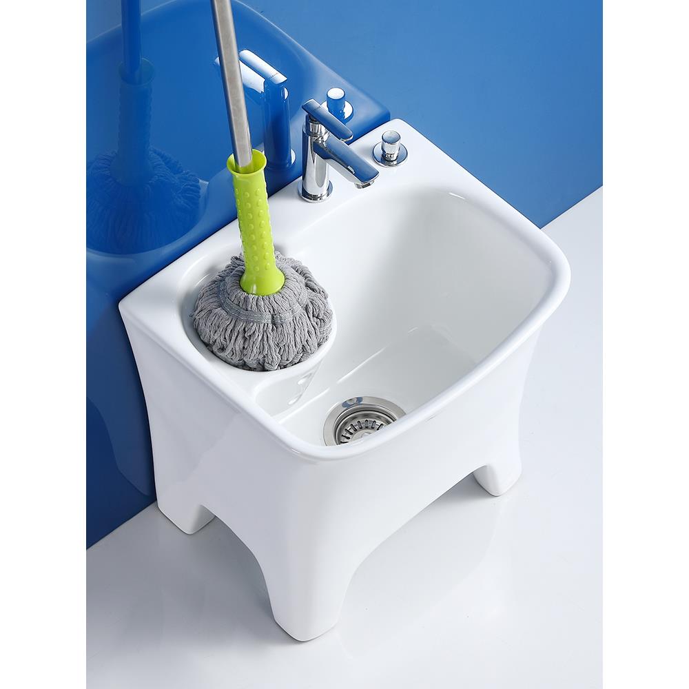 cs洗阳台卫生间拖池式沥水篮陶瓷地拖桶墩布池940家用落把地拖地