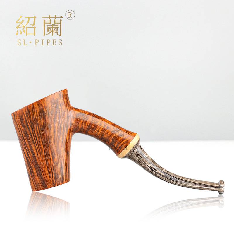 绍兰臻品杜卡大师烟囱锤子斗直筒3mm烟道 平插坎嘴设计黄杨木饰圈