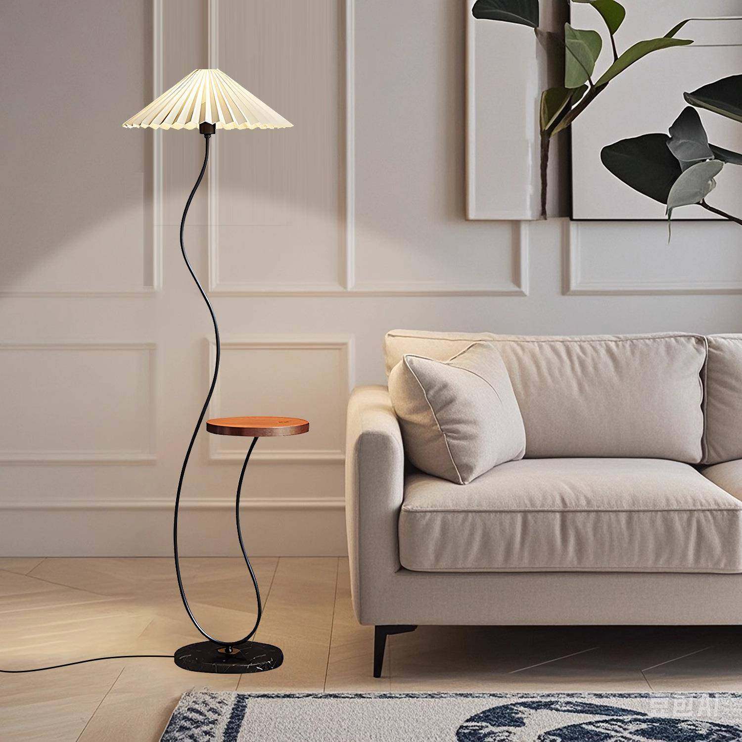 灯百褶落地置物812床架一几体客厅沙发茶立式台灯卧室头柜装饰氛,家装灯饰光源,装饰落地灯,淘宝优惠券,粉丝福利购,淘宝优惠卷